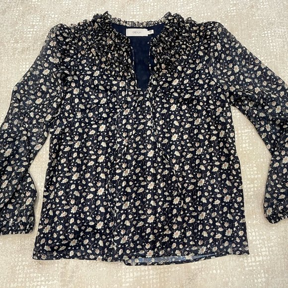 Maggie Floral Front Tie Blouse - Greylin - Picture 2 of 5